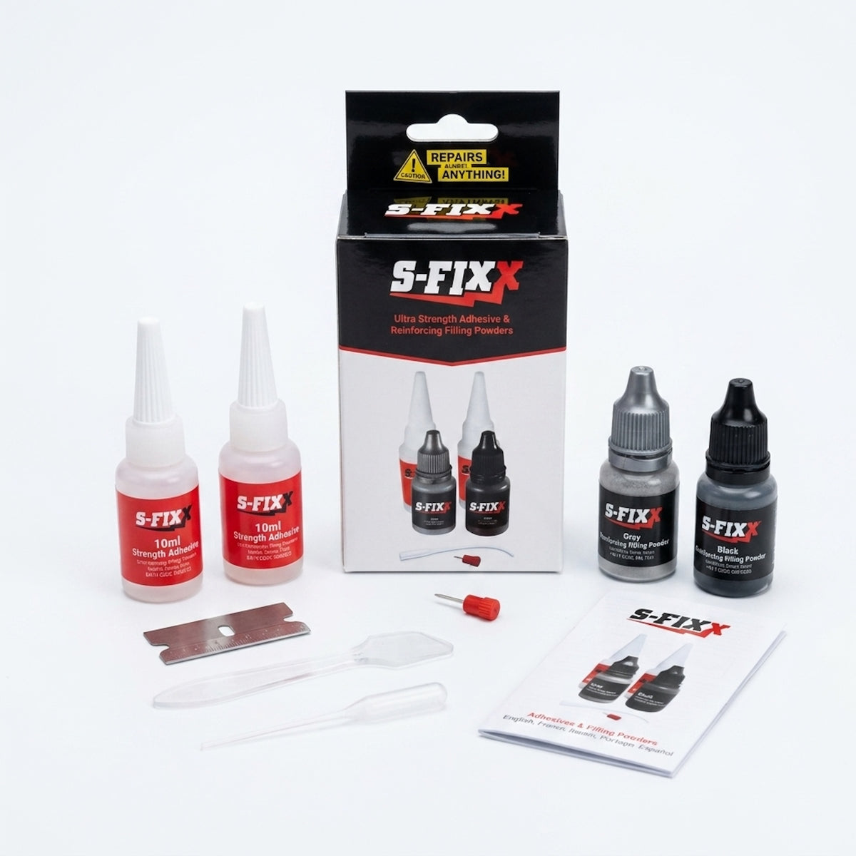 S-FIXX APX4 Ultra Strength Repair Adhesive & Reinforcing Filler Powder Kit