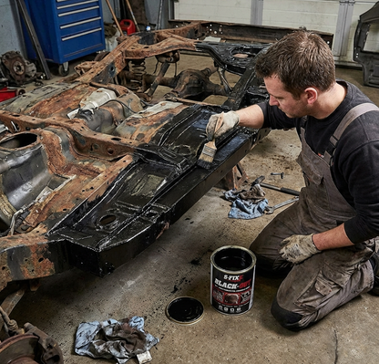 BLACK-OUT 3 in 1 Rust Converter, Primer & Paint