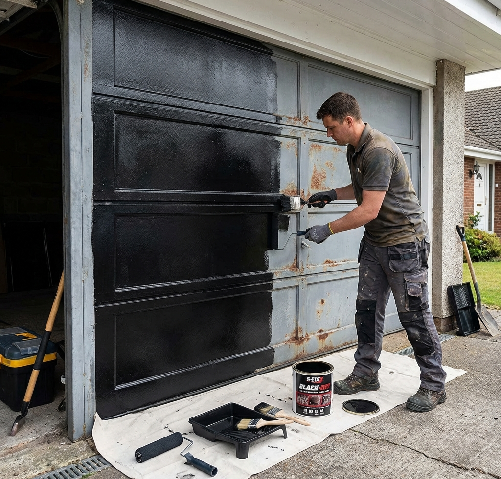 BLACK-OUT 3 in 1 Rust Converter, Primer & Paint