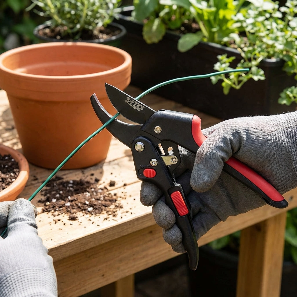 S-FIXX Heavy-Duty 2-in-1 Ratchet Secateurs, Bypass Secateurs & Garden Pruning Shears