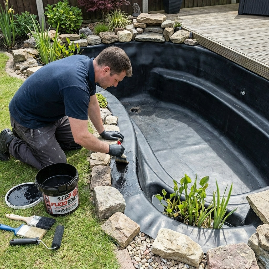 FLEXICOAT, Waterproof, Pond Paint, Roof Paint, Liquid Rubber Waterproof Sealant (2L)