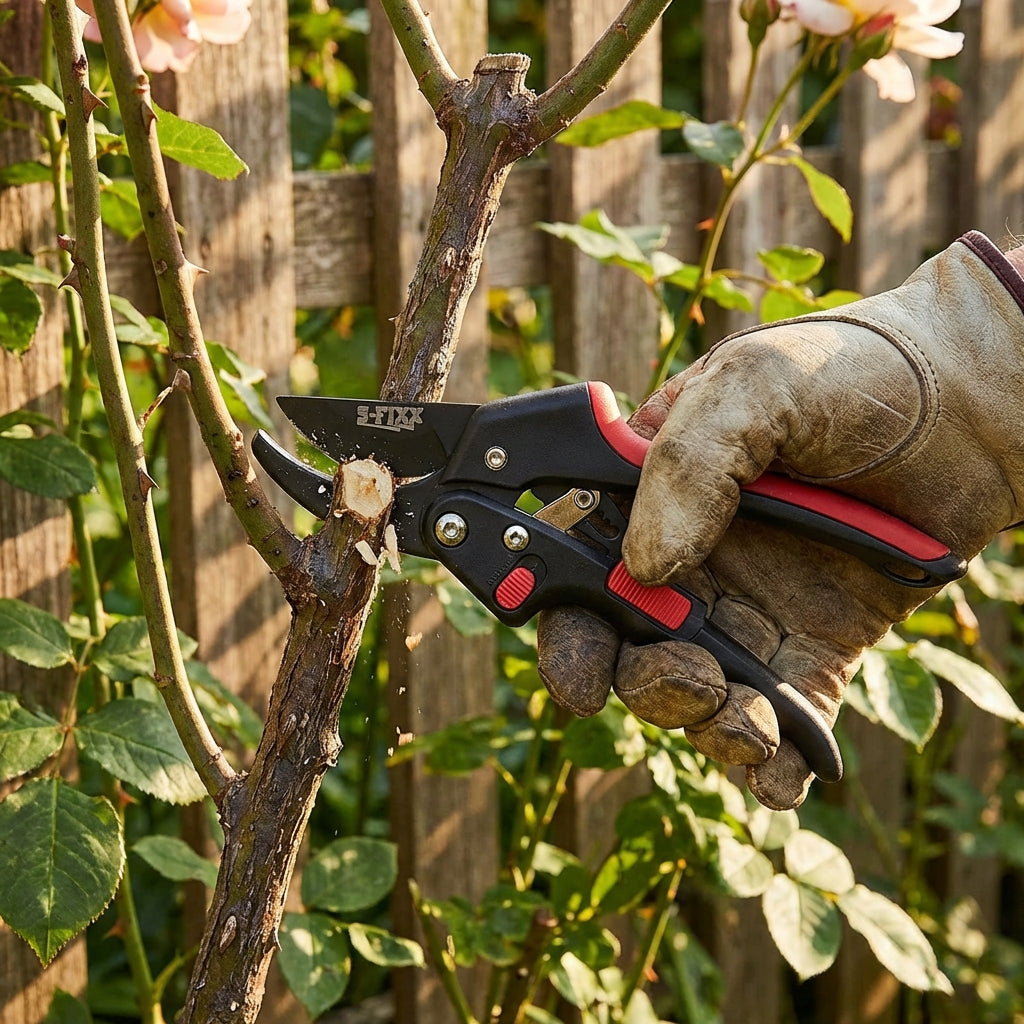 S-FIXX Heavy-Duty 2-in-1 Ratchet Secateurs, Bypass Secateurs & Garden Pruning Shears