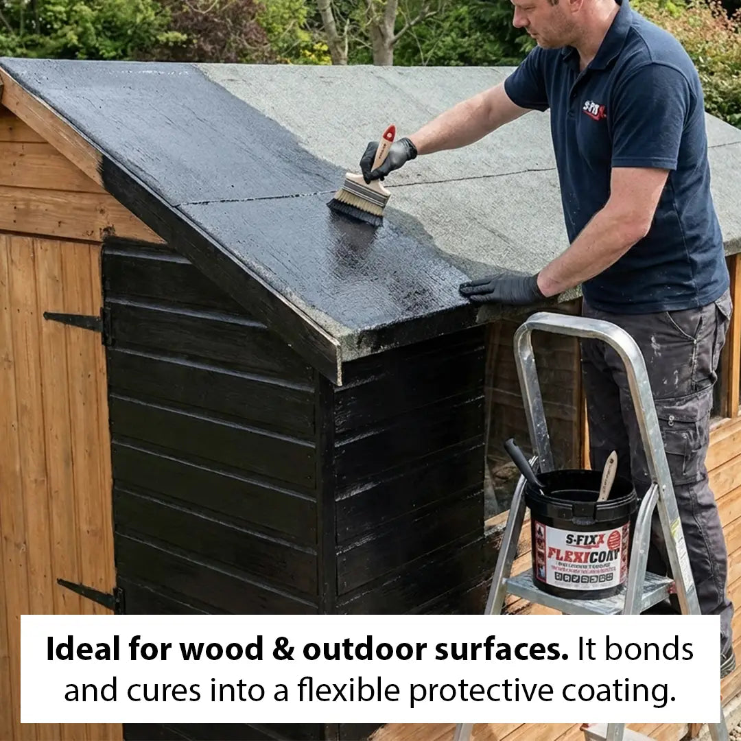S-FIXX FLEXICOAT | 2 Litre, Waterproof, Pond Paint, Roof Paint, Liquid Rubber Sealant
