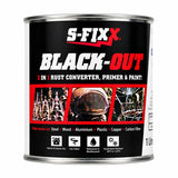 S-FIXX BLACK-OUT 3-in-1 Rust Converter, Primer & Protective Paint