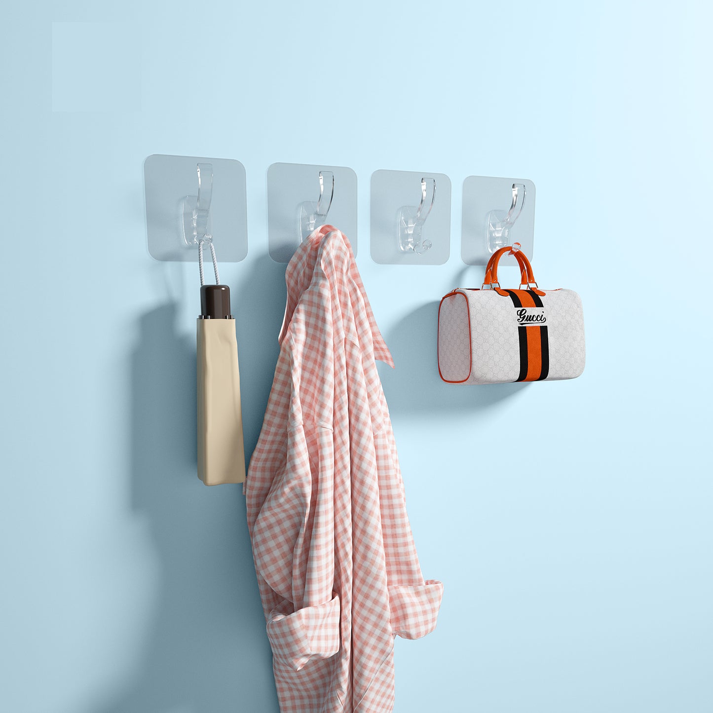 S-FIXX Jumbo Heavy Duty Adhesive Wall Hooks – Strong Hanging Hooks (x5 Large & x5 Small)