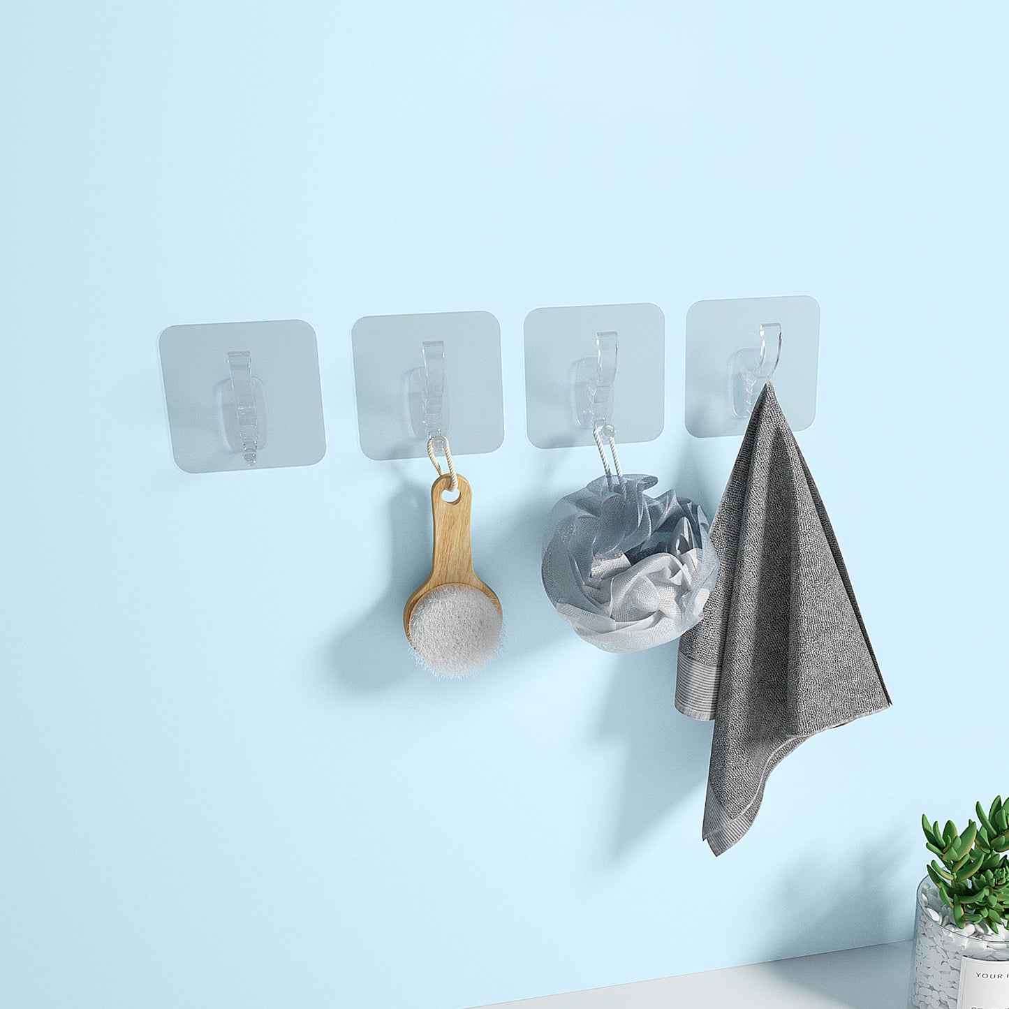S-FIXX Jumbo Heavy Duty Adhesive Wall Hooks – Strong Hanging Hooks (x5 Large & x5 Small)